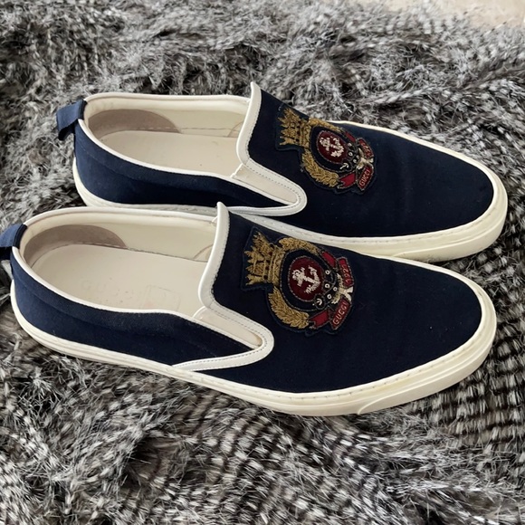 Gucci Other - GUCCI Authentic Anchor Navy Sleep on sneakers 10.5